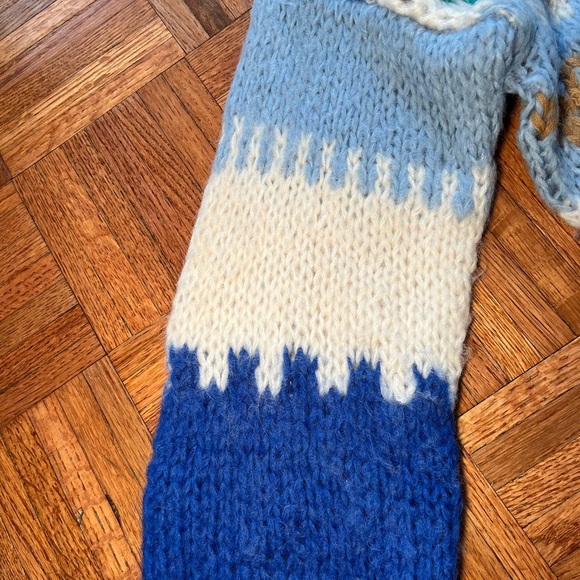 Vintage Grazia Hand Chunky Knit Wool Blend Sweater Cardigan - Picture 6 of 12